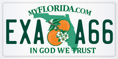 FL license plate EXAA66