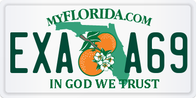 FL license plate EXAA69