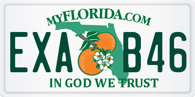 FL license plate EXAB46