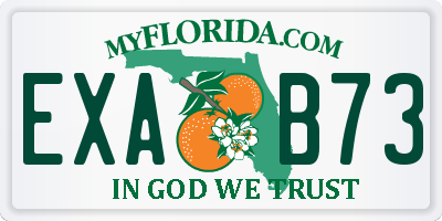 FL license plate EXAB73