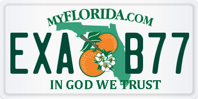 FL license plate EXAB77