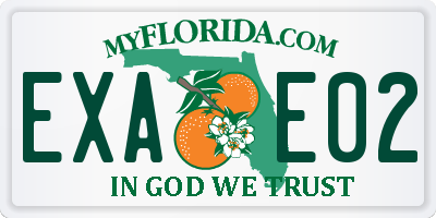 FL license plate EXAE02