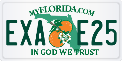 FL license plate EXAE25