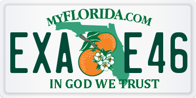 FL license plate EXAE46