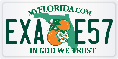 FL license plate EXAE57