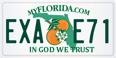 FL license plate EXAE71
