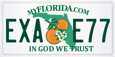 FL license plate EXAE77