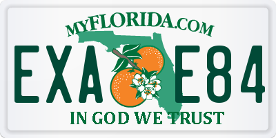 FL license plate EXAE84