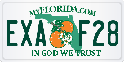 FL license plate EXAF28