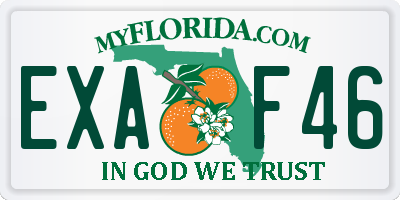 FL license plate EXAF46