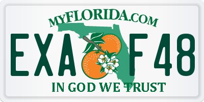 FL license plate EXAF48