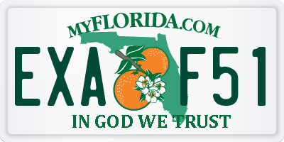 FL license plate EXAF51