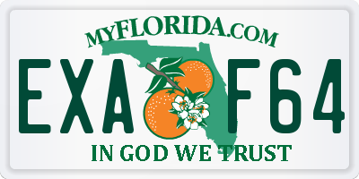 FL license plate EXAF64