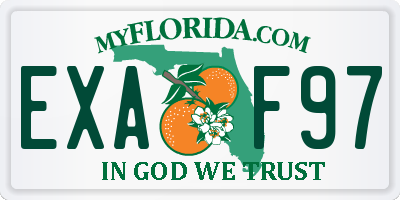 FL license plate EXAF97