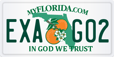 FL license plate EXAG02