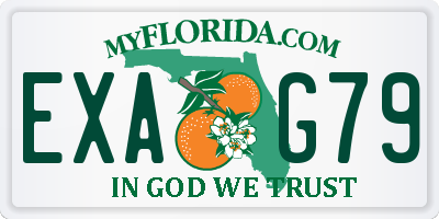 FL license plate EXAG79