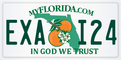 FL license plate EXAI24