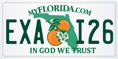 FL license plate EXAI26