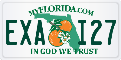 FL license plate EXAI27