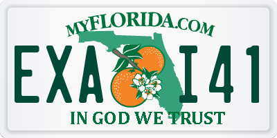 FL license plate EXAI41