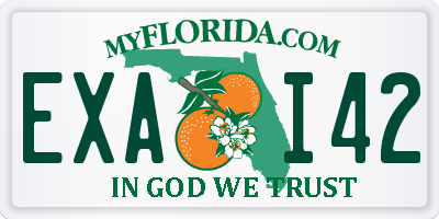 FL license plate EXAI42