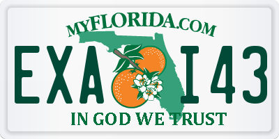FL license plate EXAI43