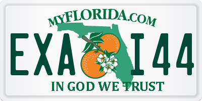 FL license plate EXAI44