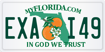 FL license plate EXAI49