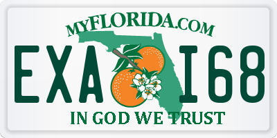 FL license plate EXAI68
