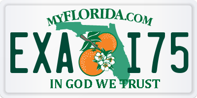 FL license plate EXAI75