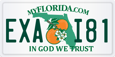 FL license plate EXAI81