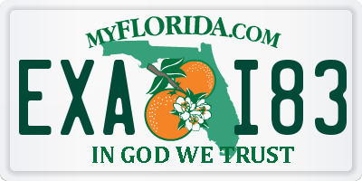 FL license plate EXAI83
