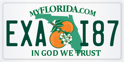 FL license plate EXAI87