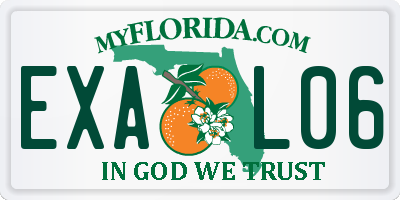 FL license plate EXAL06
