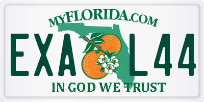 FL license plate EXAL44