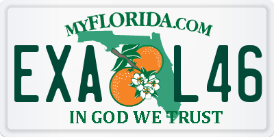 FL license plate EXAL46