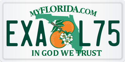 FL license plate EXAL75