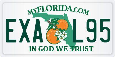 FL license plate EXAL95