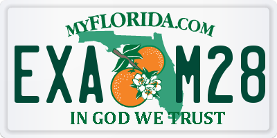 FL license plate EXAM28