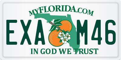 FL license plate EXAM46