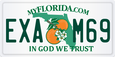 FL license plate EXAM69