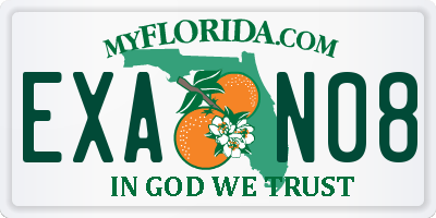 FL license plate EXAN08