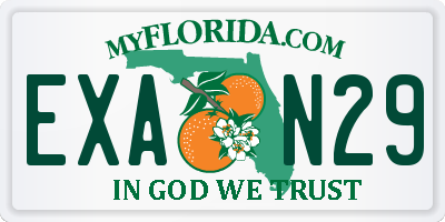 FL license plate EXAN29