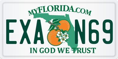 FL license plate EXAN69