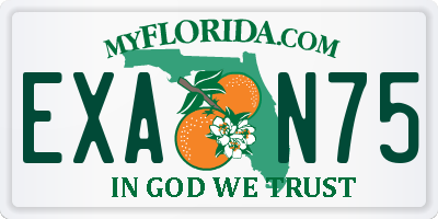 FL license plate EXAN75