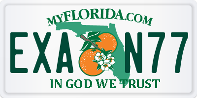 FL license plate EXAN77