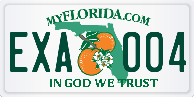 FL license plate EXAO04