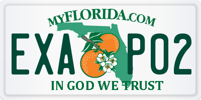 FL license plate EXAP02