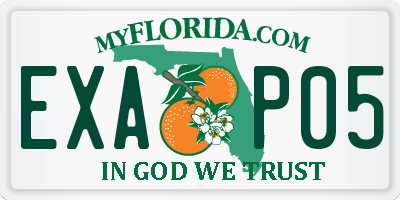 FL license plate EXAP05