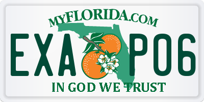FL license plate EXAP06